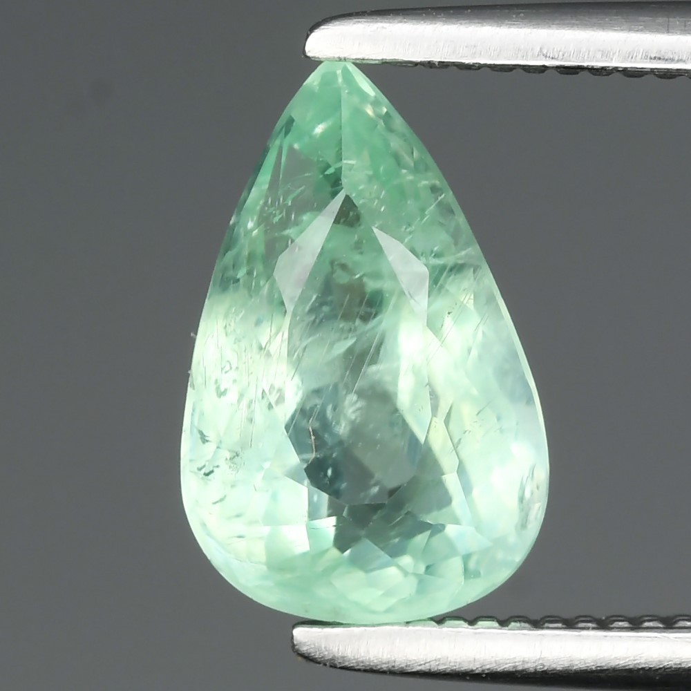 1.23ct Natural Green Paraiba Tourmaline Pear Gemstone 8.5x5.5mm from Africa 💎