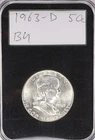 1963-D Franklin Half Dollar 50c - BU - 90% Silver - 1AA