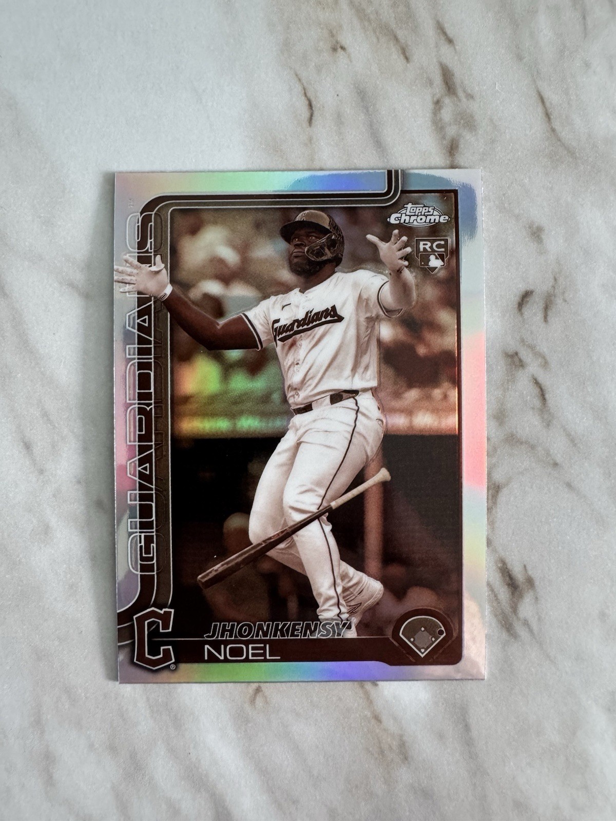 2025 Topps Chrome Jhonkensy Noel Rookie RC Sepia Refractor #291 GUARDIANS