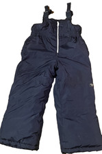 OshKosh Bgosh Toddler Size 4 Navy Blue Snow Pants Adjustable Overall Bibs Winter