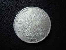 AUSTRIA 2 CORONA  1913 COIN (5). NO COMBINED SHIPPING TO USA !!!