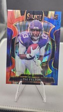 2025 Panini Select Concourse Tai Felton #64 Red & Blue Shock Prizm (RC) VIKINGS 