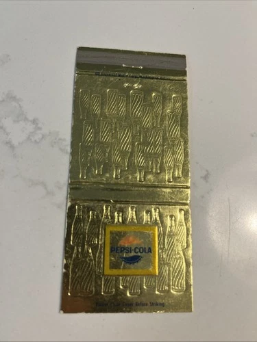 Pepsi Cola Moundsville West Virginia Gold Matchbook Cover