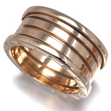 Auth BVLGARI Ring B.Zero1 4-Band EU61 18K 750 Rose Gold
