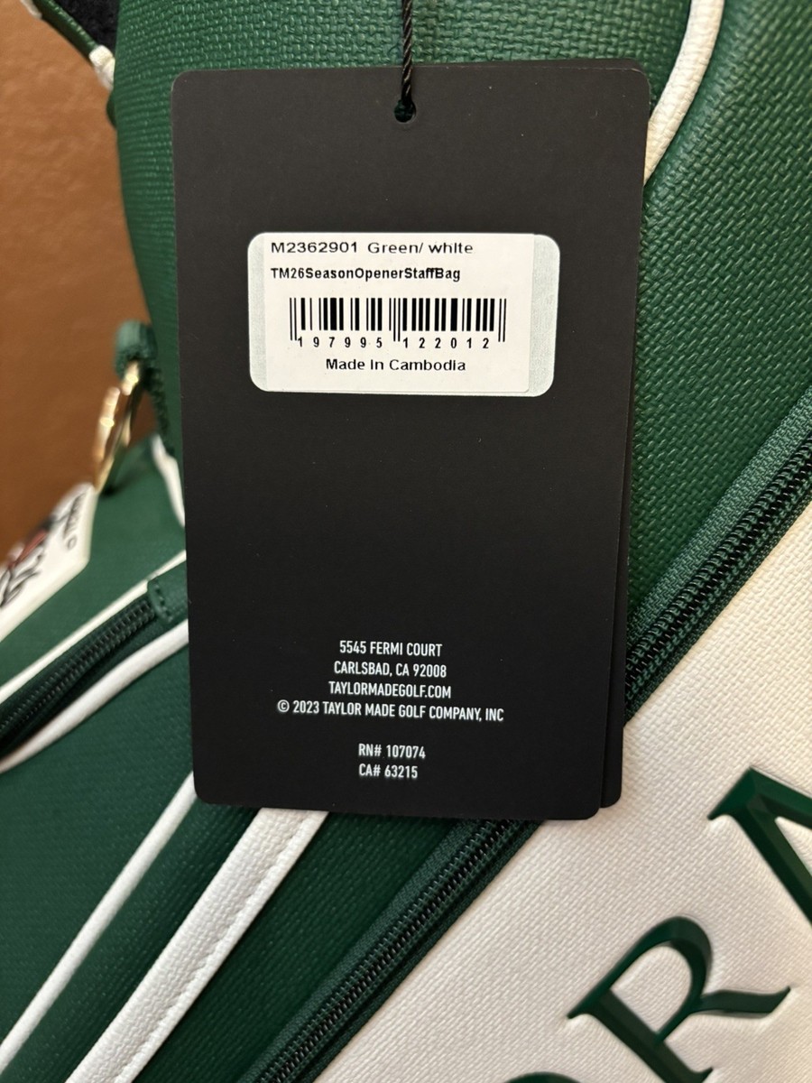 2026 MASTERS TAYLORMADE SEASON OPENER STAFF BAG / GREEN, WHITE / 6