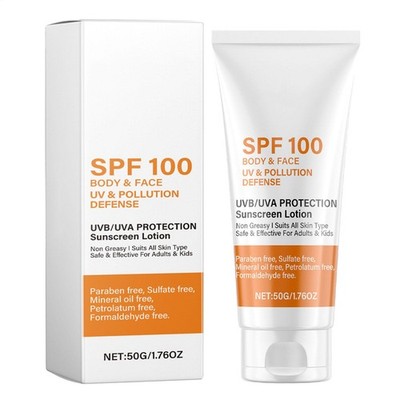 Sonnenschutz LSF 100, Sonnencreme, UVA, UVB, wasser- und schweißbeständig, nic