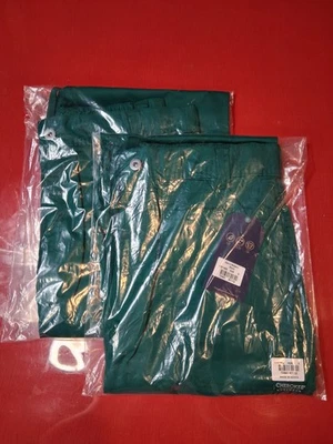 2 Pair Men S-Short Cherokee Workwear Scrubs Fly Front Modern Pants Hunter Green - Image 1 of 4