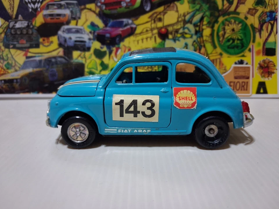 Politoys 1:25, Serie M: N°599 "FIAT 500L".  Fiat Abarth 595. Colore Raro!! - Immagine 2 di 4