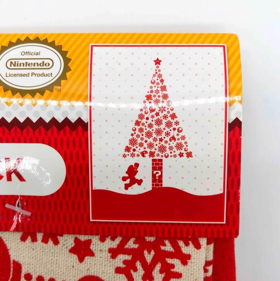 Super Mario 18" x 26" Bolsa de Regalo de Vacaciones Bolsa de Algodón Árbol de Navidad Bros Nintendo Foto 3 de 4