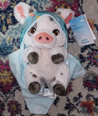 NEW Disney Parks Moana Pua Pig W/ Blanket Pouch Baby Babies