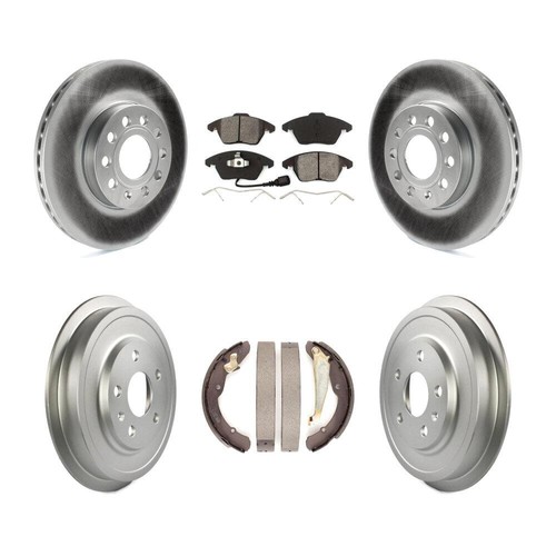 [Front+Rear] Coated Brake Rotors Semi-Metallic Pad Drum Kit Fits Volkswagen Jett - Picture 1 of 14