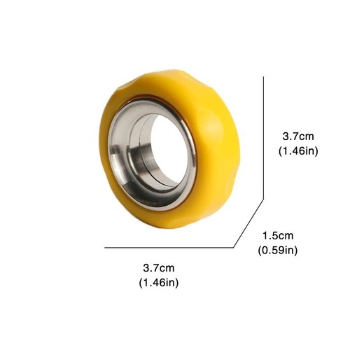 EDC Fidget Ring Metal Hand Spinner Rainbow Focus ADHD Autism Finger Toy Gyro New - Bild 6 von 13