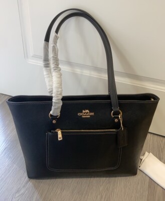COACH Gallery Tote Bag Black CAY99 Outlet NEW
