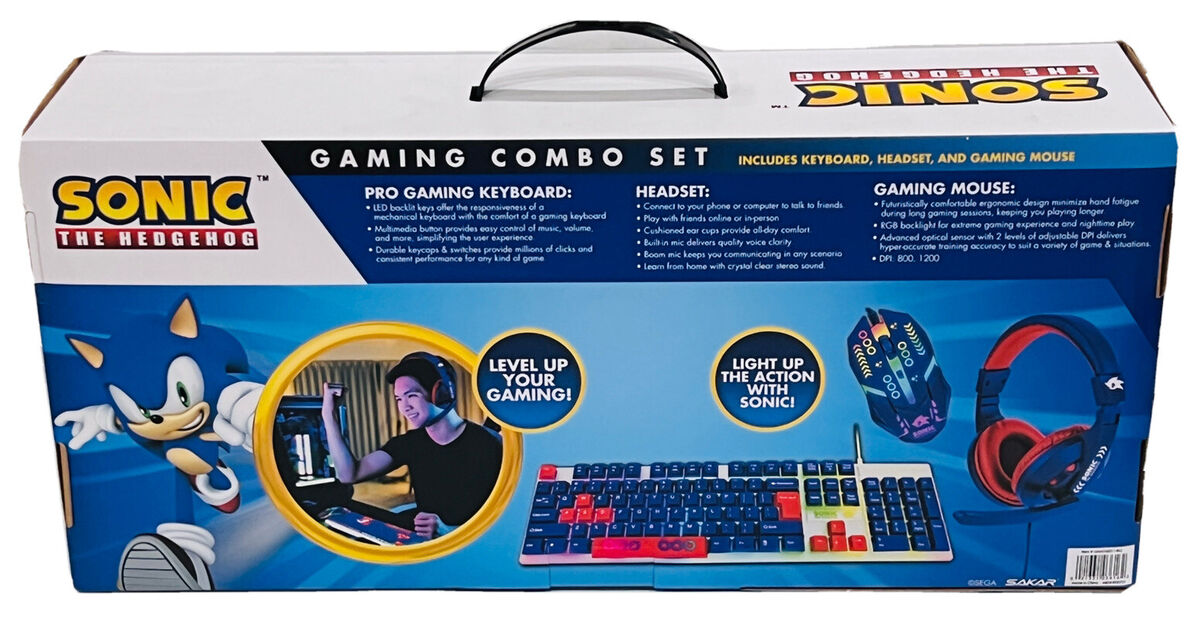 BRAND NEW! Sonic The Hedgehog Gaming Combo Set With Keyboard