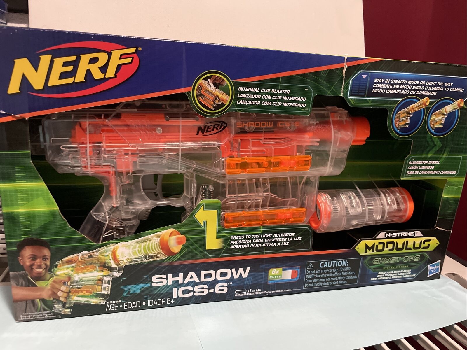 NERF Modulus Ghost Ops Shadow ICS-6 