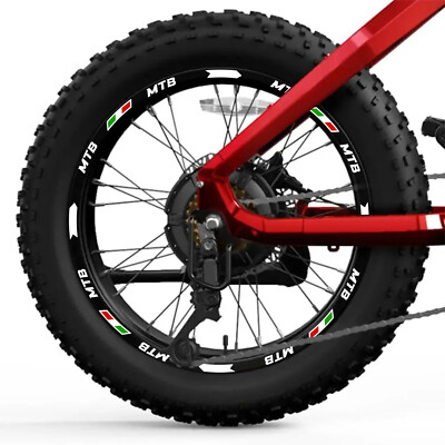 L035 Felgenaufkleber Räder FAT BIKE 20-26'' MTB TRICOLOR Blinker DEU Streifen Bänder