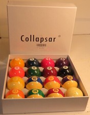 Collapsar Billiard Pool Ball Set 2-1/4 Regulation Size Weight 16 Resin Balls Box