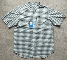 Columbia Men LT Omni Shade Wick Silver Ridge Utility Fishing Short Sleeve Shirt