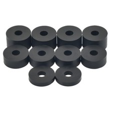 8mm (M8) Med Hard Rubber Spacers (26mm diameter) Shore A 85 - Black