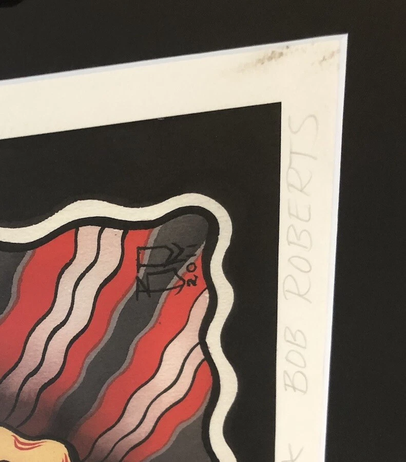 Estampa do tatuador Bob Roberts ASSINADA! Moldura 25 3/4” X 27 1/2” - Imagem 4 de 4