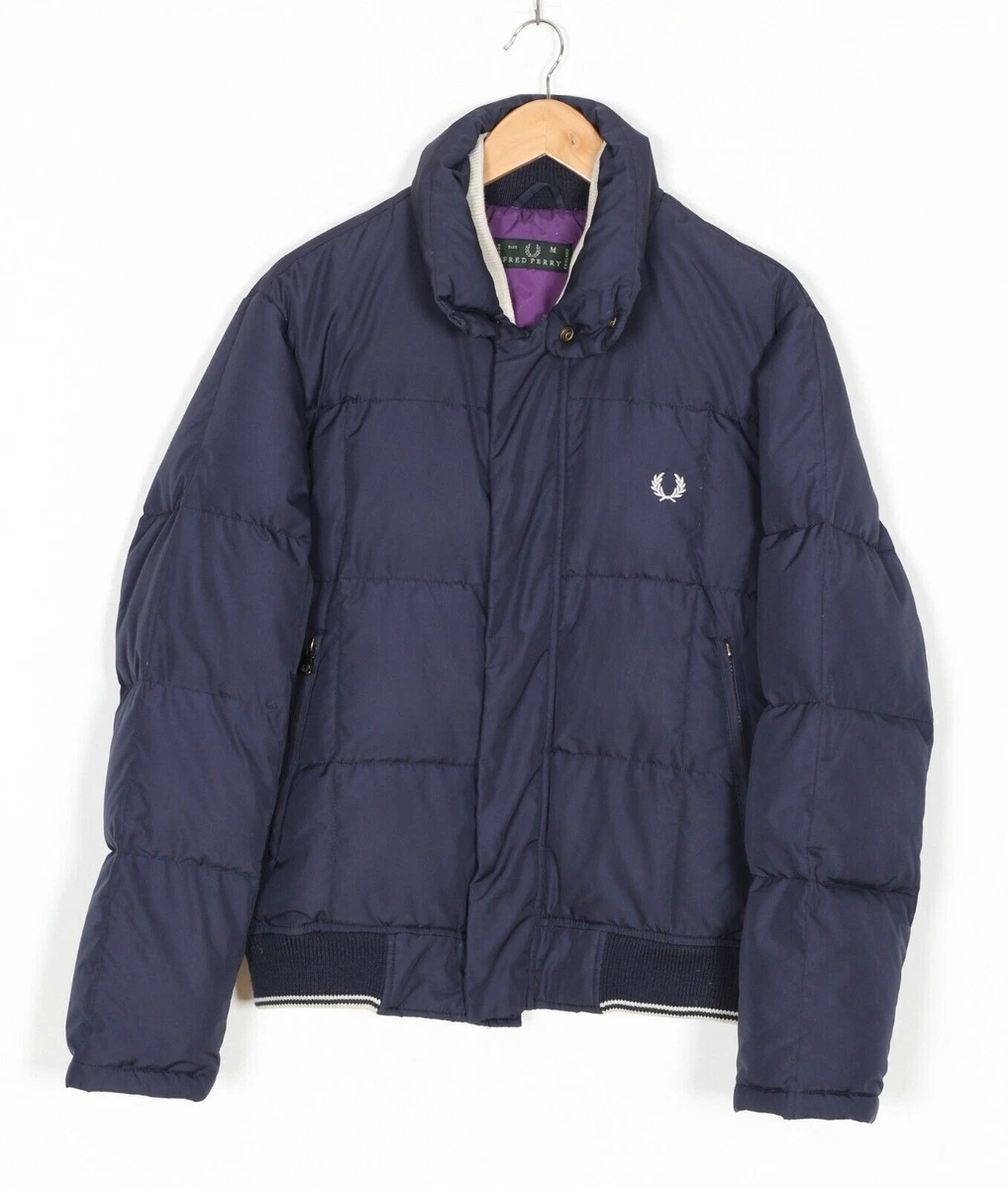 FRED PERRY Vintage Retro 90s Down Puffer Jacket Men Size M MJ3166
