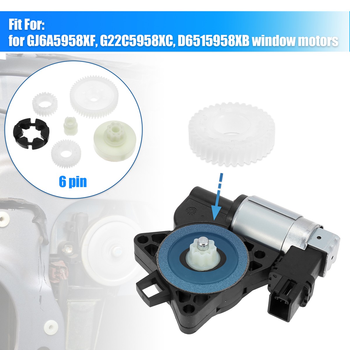 Moteur De Lève-vitre électrique Avant Droit - Compatible Mazda 3, 6, CX-7, CX-9 (2003-2014) - Réf. G22C5858XF