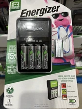 Energizer NiMH Battery Charger 4 AA and 2 AAA Rechargeable Batteries Kit