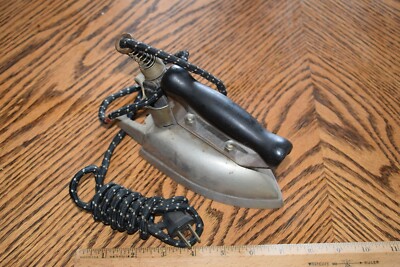 Vintage Bersted Boudoir Bevel Iron small electric with cord collectible display 