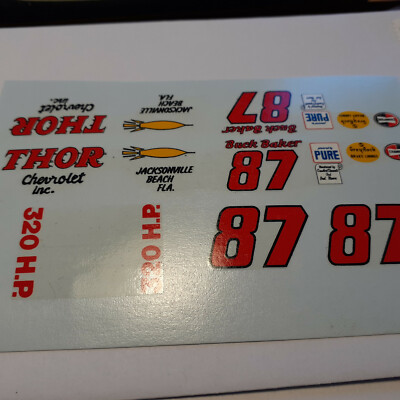 decals decalcomanie déco nascar sur chevrolet black baker 1/43 | eBay