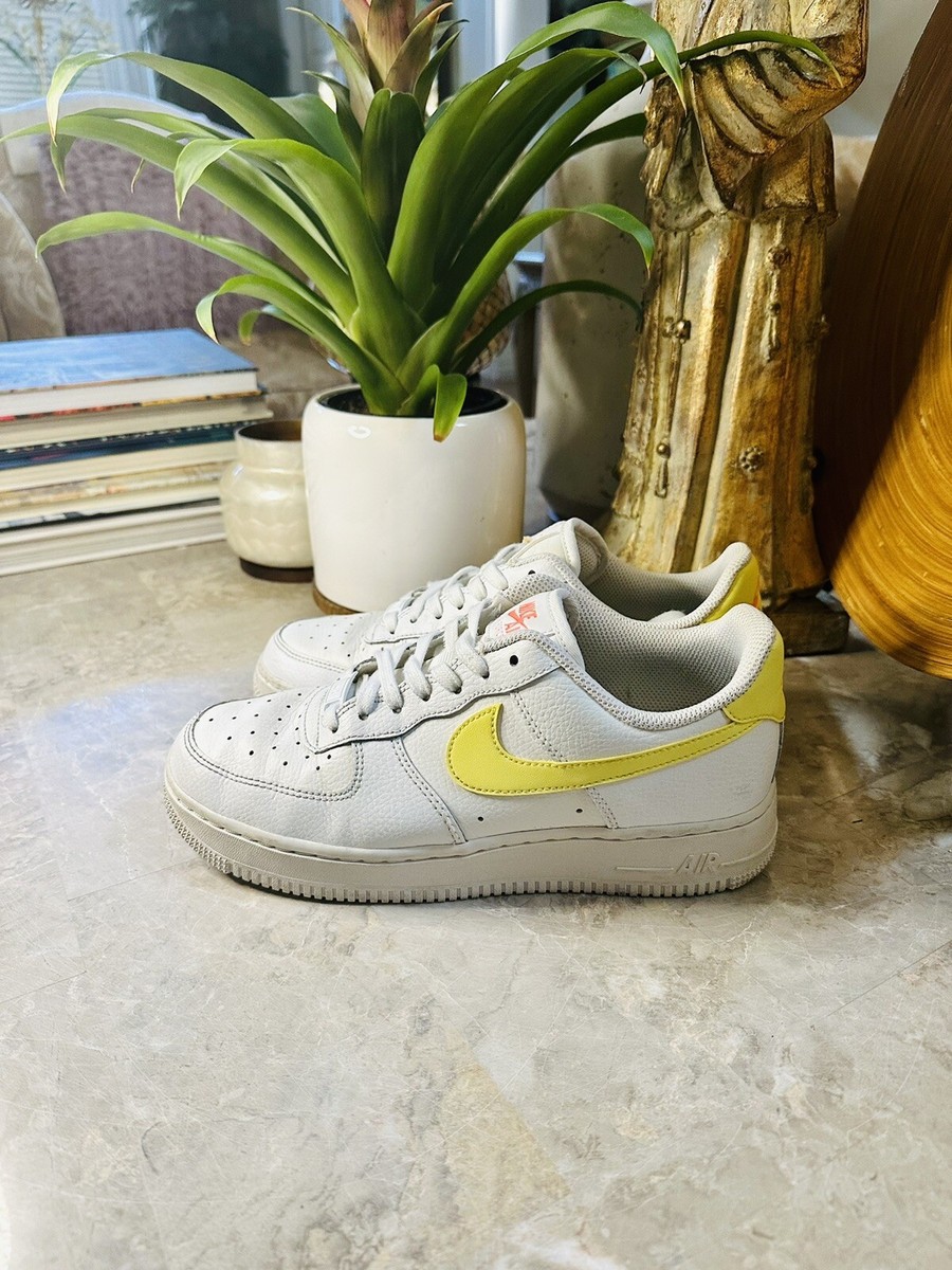 Nike Air Force 1 White Light Citron Size 8 315115-160 Women | eBay