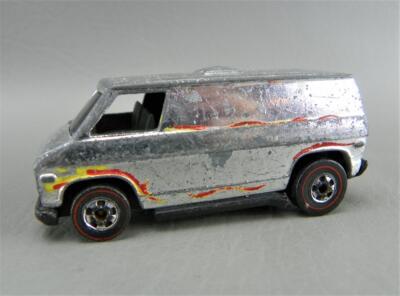 Vintage 1974 Mattel Hot Wheels RedLine Silver Chrome Flames Super