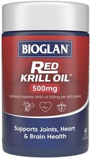 Bioglan Red Krill Oil Triple Action 500mg 60 Caps x 3 Pack