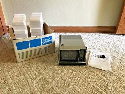 Tote Vision B+W Portable Television 5'' AC/DC Parts Repair NO Cord Vintage W/Box