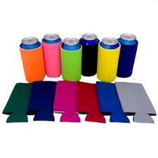 Blank Neoprene Collapsible 16 oz. Can Coolie: Choose Color and Quantity