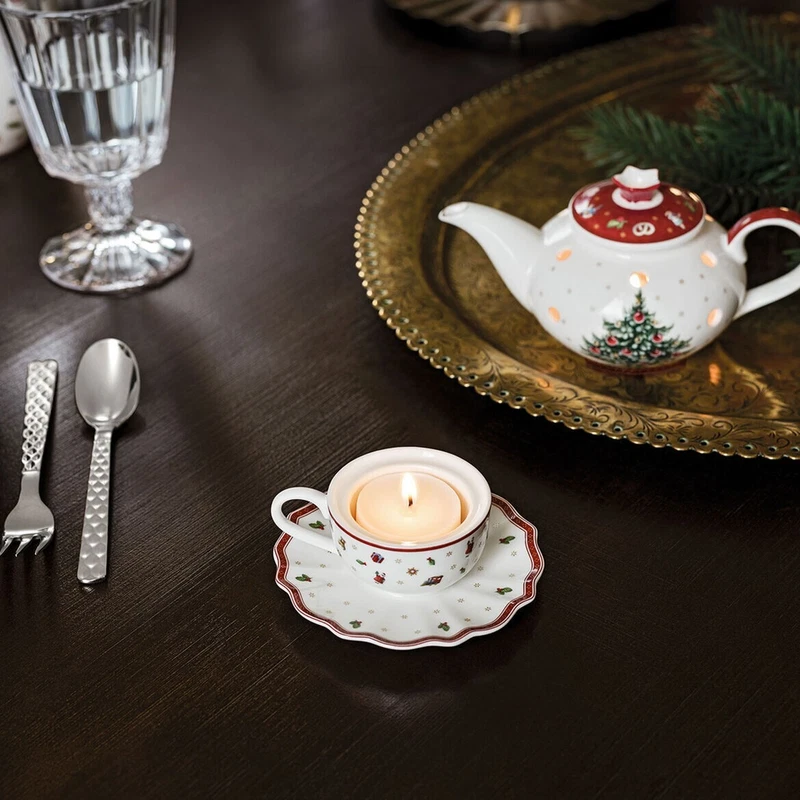 Tazza Portacandela Natale Villeroy & Boch Toy's Delight Decoration Porcellana, fotografia 4 di 7