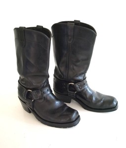 womens black harness boots