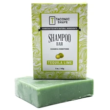 Taconic Shave Tequila Lime Handcrafted Shampoo Bar - 100% Natural & Organic