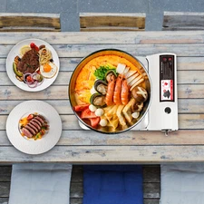 3500W Portable Camping Stove Butane Hiking Cooking Burner With Portable Case