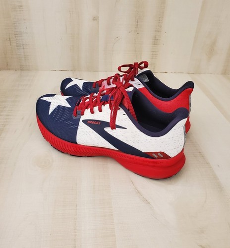 BROOKS LAUNCH 8 mens size 8.5 Red White 