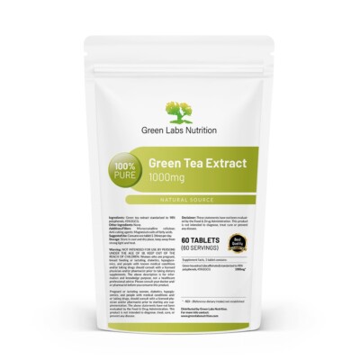 Grüntee-Extrakt 1000 mg Tabletten   hochdosiert für Fettverbrennung & Energie