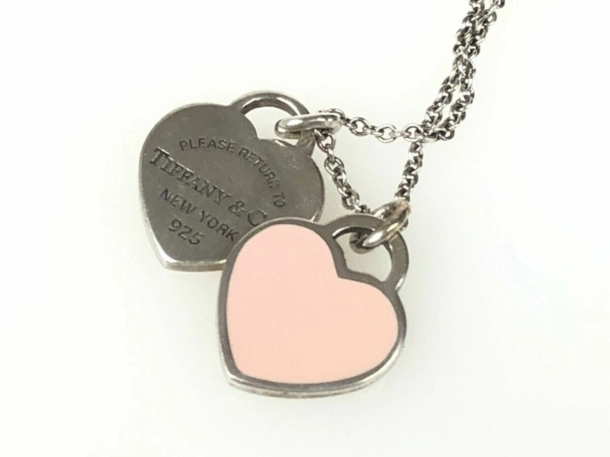 Tiffany and co 2024 heart necklace pink