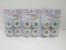 MINI GLITTER SHAPES HEARTS,FLOWERS, STARS FOR CRAFTS - LOT OF 3 PACKAGES