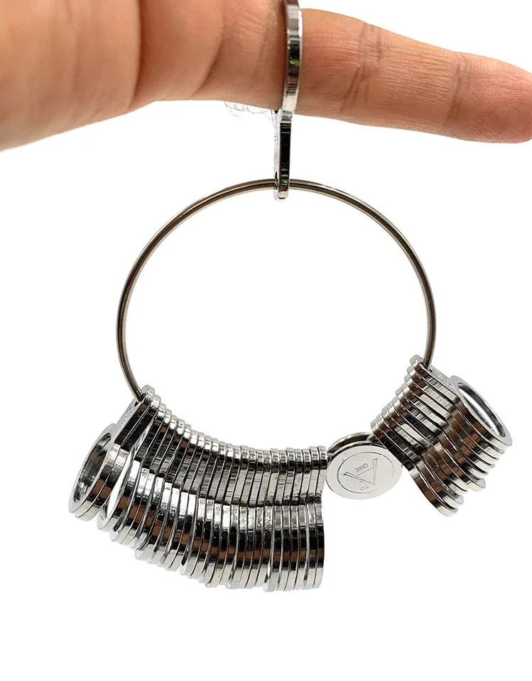 Medidor de anillo universal calibre de acero y barra de anillo juego de aluminio con International/S Foto 4 de 4