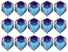 5 New Sets Winmau Mega Standard Dart Flights Ships w/ Tracking - Blue Ice