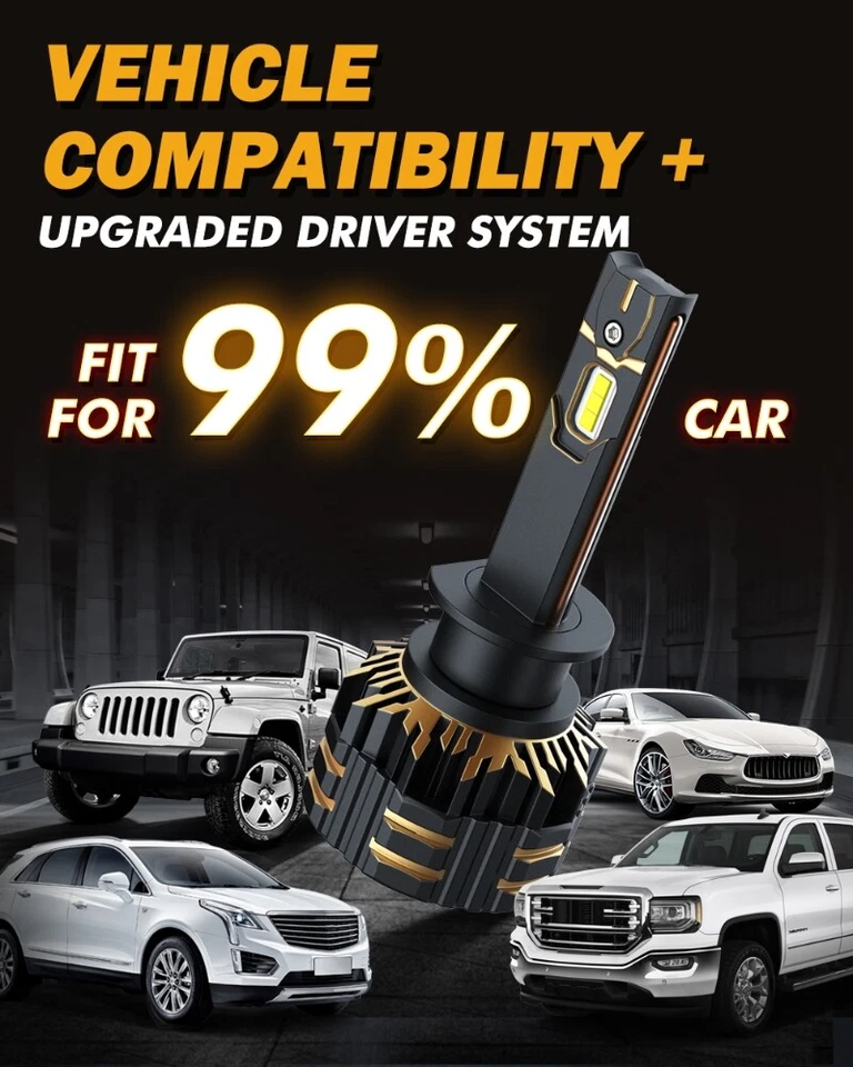 4x H1 para Honda Prelude 1997-2000 2001 faros LED luces altas bajas 6500K bombillas Foto 2 de 4