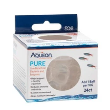Aqueon PURE Aquarium Water Treatment 24 Count Live Bacteria Gel Balls