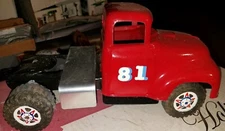 Vintage Custom 1957 Tonka Truck Cab Steel Scoop Hood Dually wheels #81 Ford