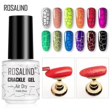 Crackle Nail Colours Cracking Varnish Air Dry Crush Gel Nails Polish Rosalind UK