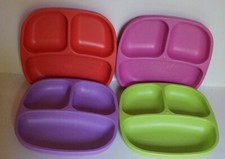 RePlay Recycled Milk Carton Divided Plates Toddler Kids Set Of 4