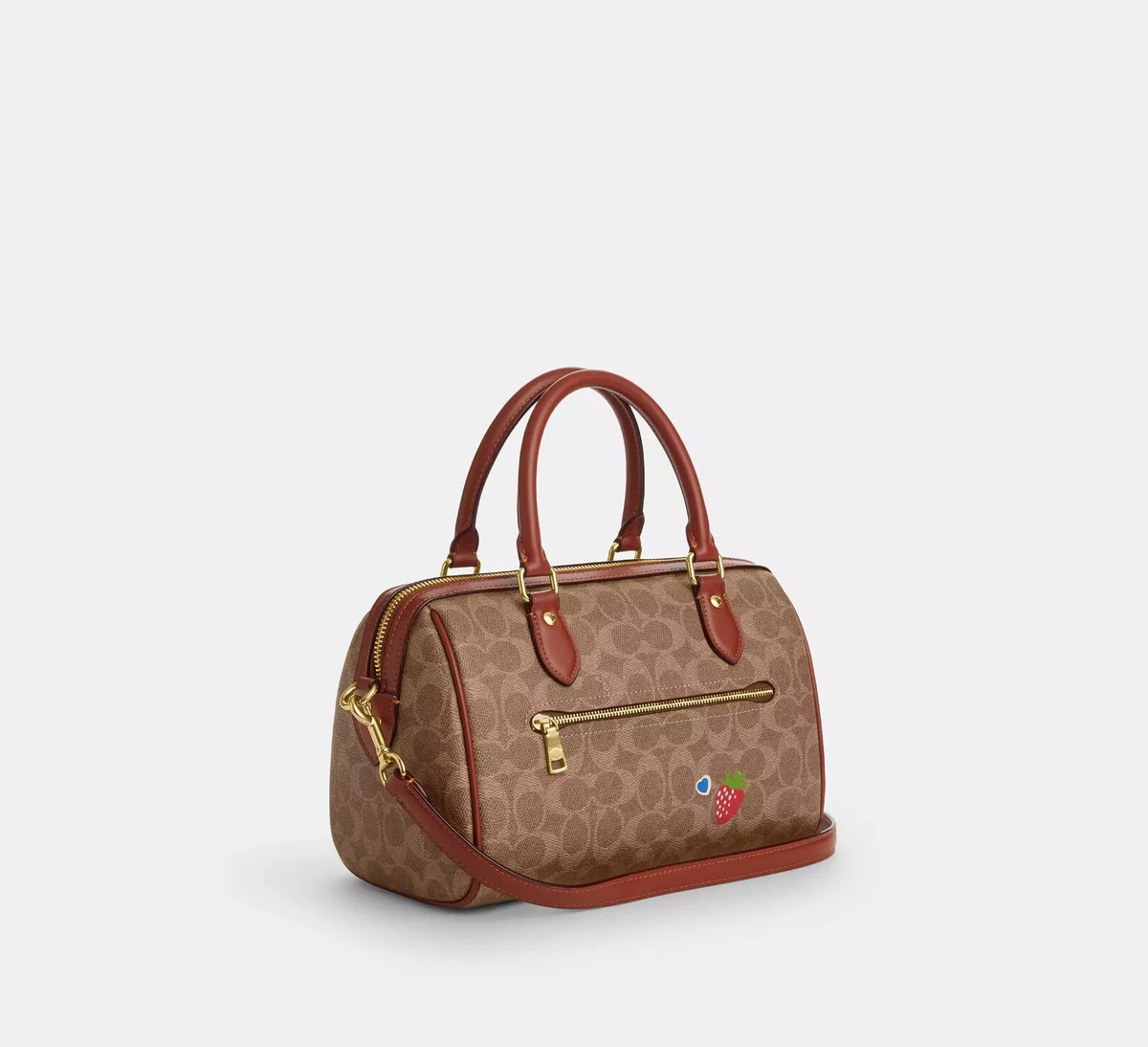 ショルダーバッグ・ポシェット COACH Rowan Satchel Bag In Signature Canvas CZ612 NWT COACH Rowan Satchel Bag In Signature Canvas With Sticker